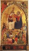Jacopo Di Cione The Coronation of the Virgin wiht Prophets and Saints oil painting